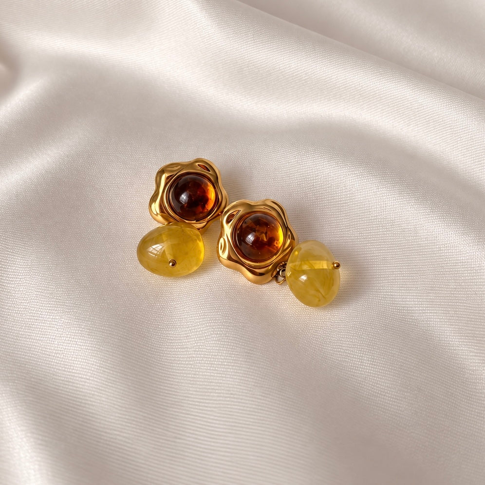 Boucles d'oreilles · Miel