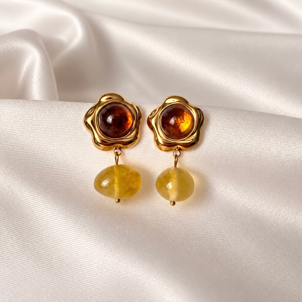 Boucles d'oreilles · Miel