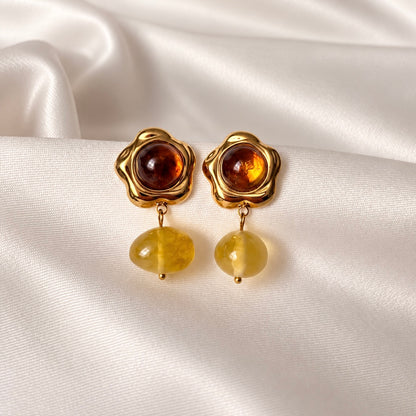 Boucles d'oreilles · Miel