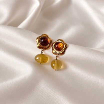 Boucles d'oreilles · Miel