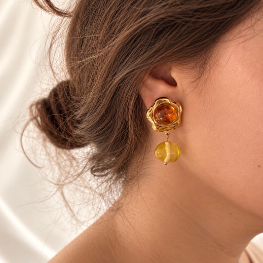 Boucles d'oreilles · Miel